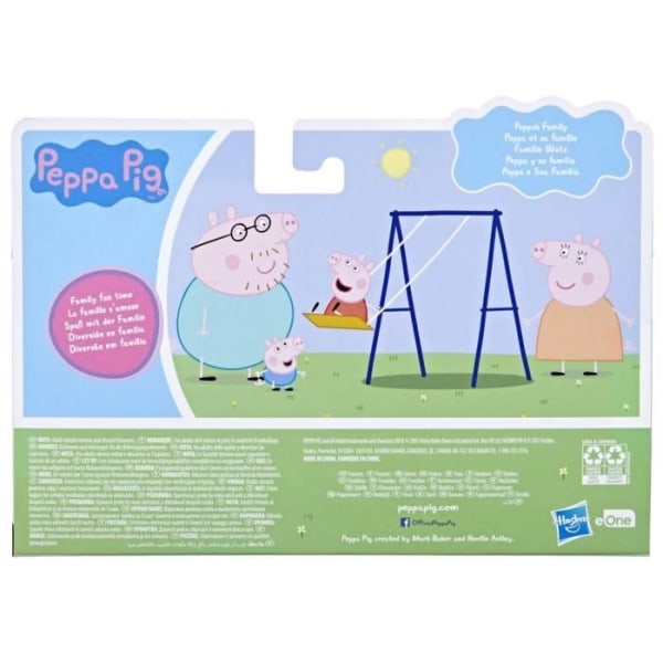 Peppa Pig, Peppa har ett äventyr, Peppa och hennes familj, paket med 4 figurer, från 3 år
