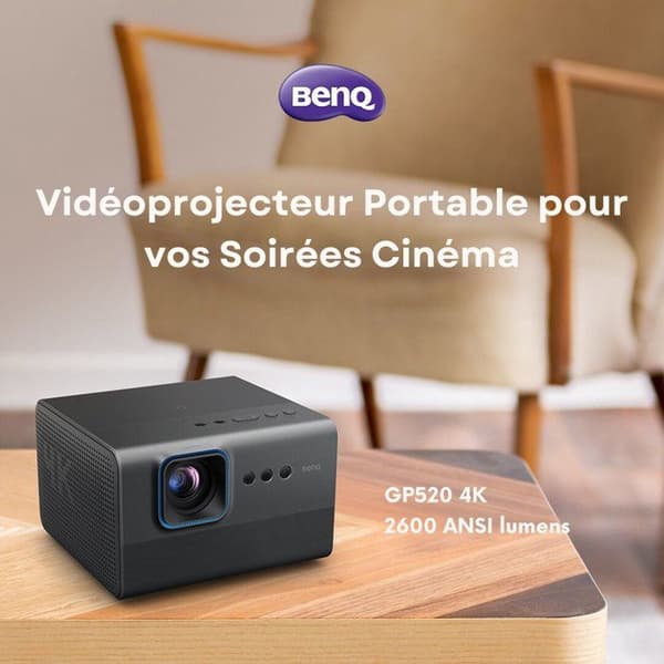 BENQ GP520 4K LED 2600 AI Lifestyle-projektor med Google TV