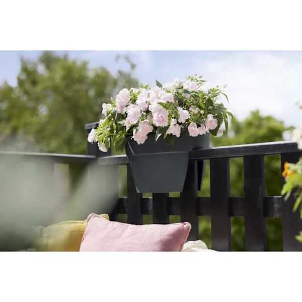 ELHO - Blomkruka - Vibia Campana Flower Bridge 40 - Antracit - Utebalkong - L 26 x B 39 x H 22 cm