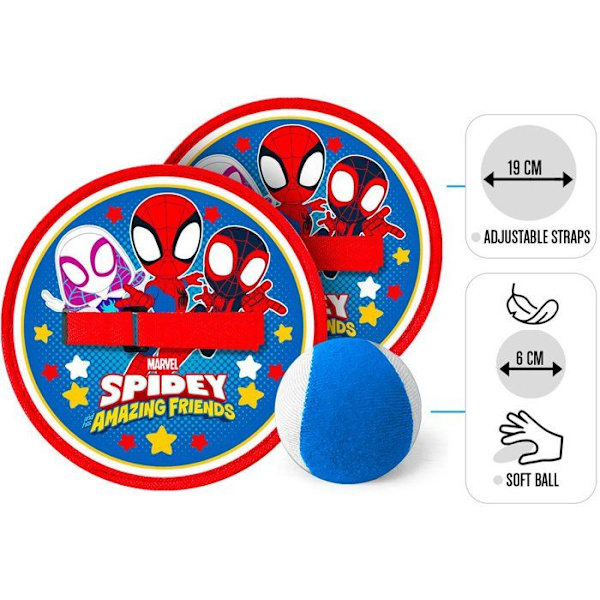 Bollfångarspel - MARVEL - Spidey - 2 kardborreband