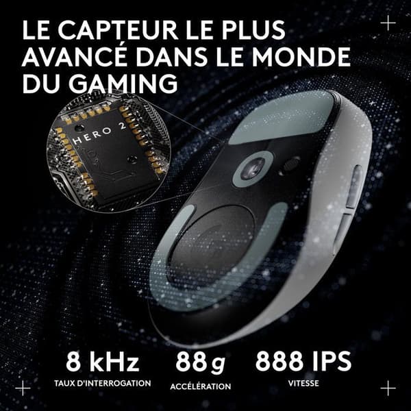 Gamingmus - trådlös - Logitech - G Pro X Superlight 2 DEX - Vit