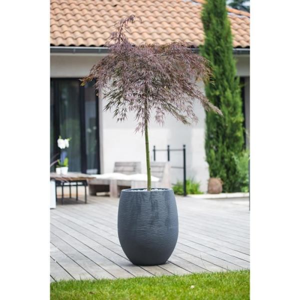EDA Round Pot Graphit Ø50cm - Kapacitet 53L - Antrakitgrå