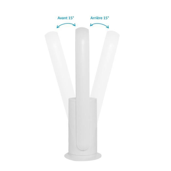 OCEANIC Air Purifier Fläkt med filter - Bladeless - Oscillation - 35W - H.80 cm - 8h timer - Fjärrkontroll