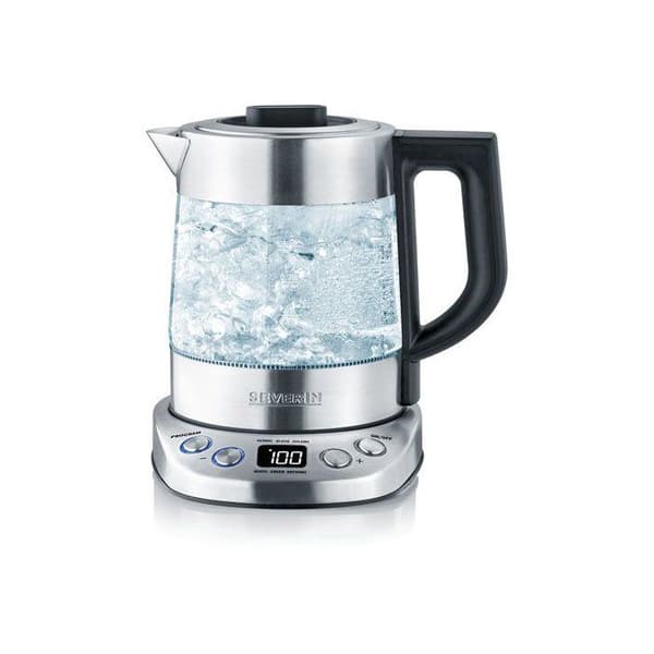 1L vand- og tekedel - SEVERIN - WK3473 - 2200W - 5 bryggeprogrammer - Justerbar temperatur og tid - Glas/rustfrit stål