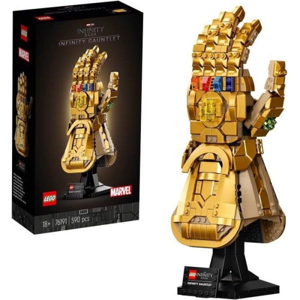 LEGO 76191 Marvel Infinity Gauntlet -Thanos vuxen leksak, gåva, dekoration