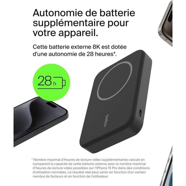 BELKIN Magnetisk Powerbank - Svart