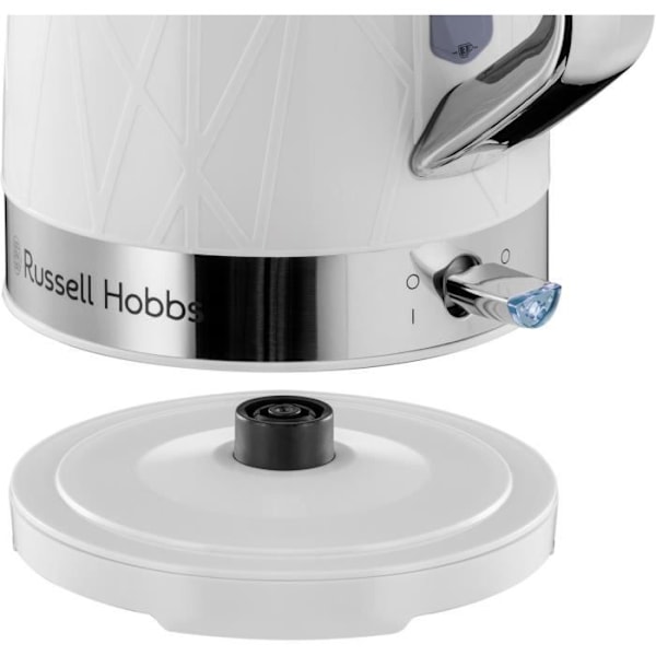 Russell Hobbs 28080-70 Structure 1,7L vattenkokare, snabbkokning, mindre energianvändning, 360° flervägsbas - vit