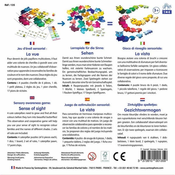 Sensoriskt spel - SENTOSPHERE - Syn - Samarbetsförmåga - Observation och reflexer - Från 3 år