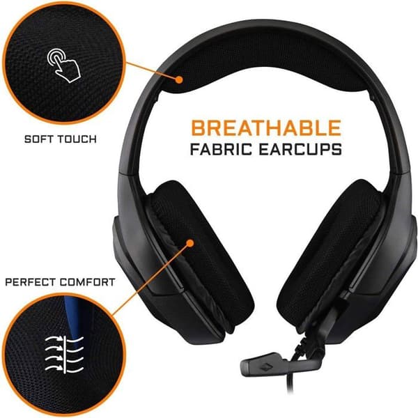 THE G-LAB Korp Cobalt Gaming Headset Kompatibel med PC, PS4, XboxOne - Svart