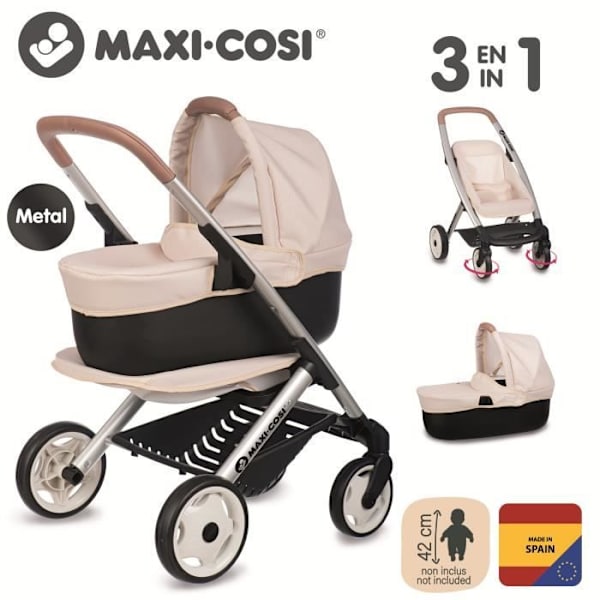 SMOBY Maxi-Cosi Barnvagn + Barnvagn Beige för 3 år