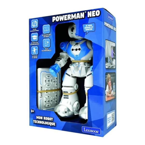 Powerman Neo programmerbar robot med dans, berättelse, musik, demo, gestkontroll och fjärrkontroll