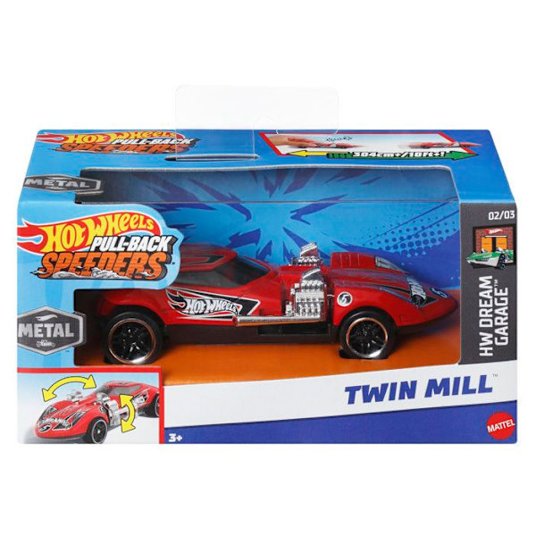 Hot Wheels Pull-Back Fordon - Skala 1/43 - Hot Wheels - HPR70