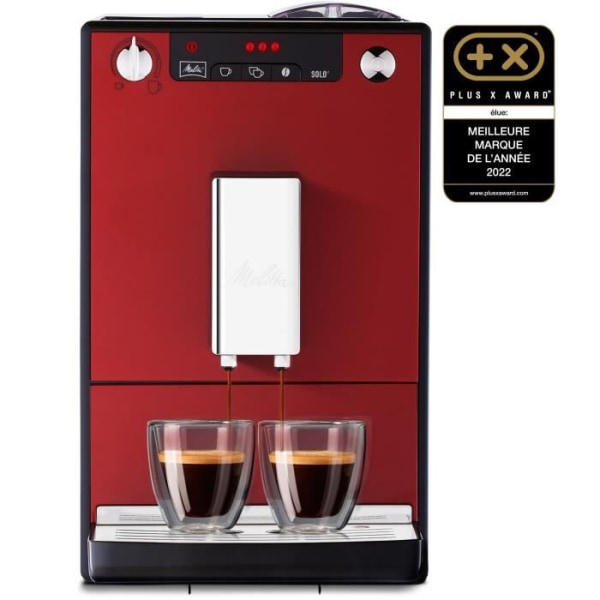 MELITTA E950-104 Automatisk espressomaskin med Caffeo Solo-kvarn - Röd