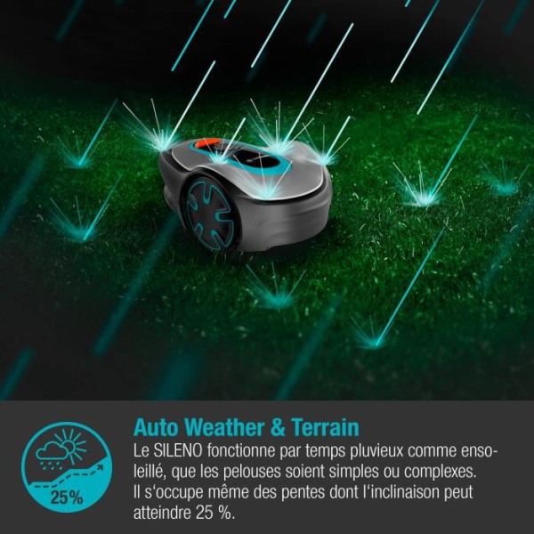 Hårtrimmer Bluetooth-ansluten robot GARDENA SILENO Minimo 500 (15202-26 )- 500m²