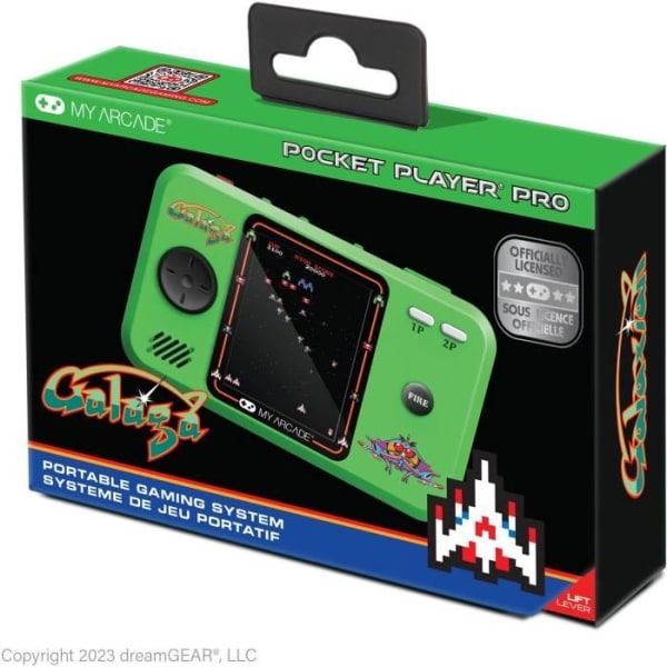 Pocket Player PRO - Galaga - Retrogaming-spel - 7 cm högupplöst skärm