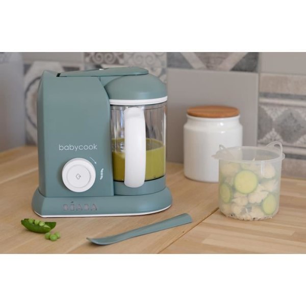 BEABA, Babycook Solo, 4 i 1 babyrobot, spis, mixer - Eucalyptus