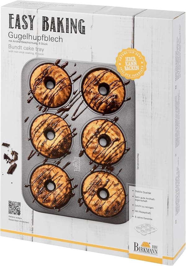 Bakplåt för kakor - BIRKMANN - EASY BAKING - Kolstål - Non-stick - Ø10 cm, 35 x 27 x 5 cm