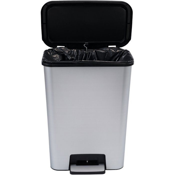 Pedalhink - CURVER - COMPATTA - 50 L - Metallic grå - Polypropylen