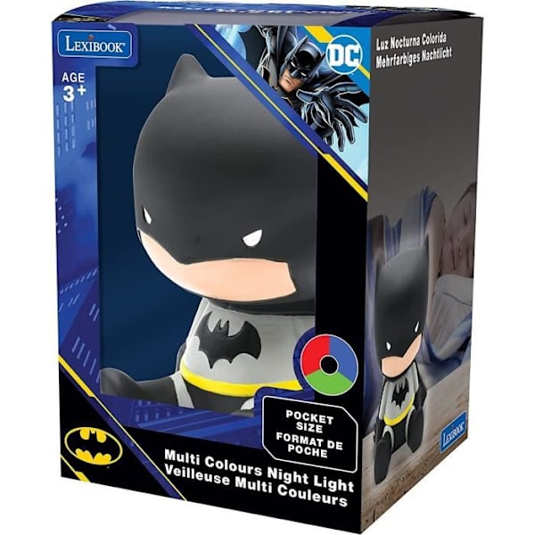Batman 3D Nattlampa - LEXIBOOK - LED-Ljus - Anti-chock - Barn - 3 år och uppåt