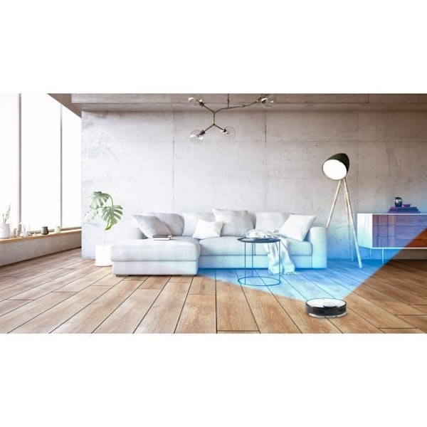 MEDION X40 SW - Robotdammsugare - 8000 Pa - 400 ml - Lasernavigering och sopfunktion