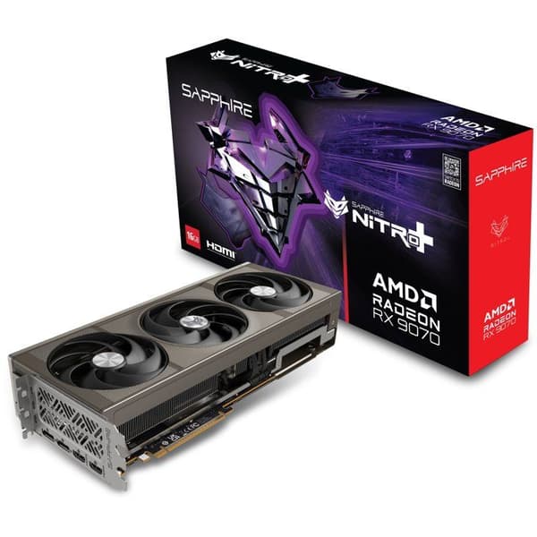 SAPPHIRE - Grafikkort - NITRO+ AMD RADEON RX 9070 GAMING OC - 16 GB - Dual HDMI / Dual DP