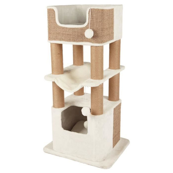 TRIXIE Lucano Cat Tree 110cm - Vit och Taupe