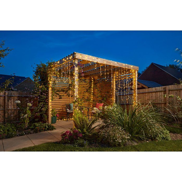 Solcellsslinga - SMART SOLAR - 200 LED-lampor - Kallvit / Varmvit