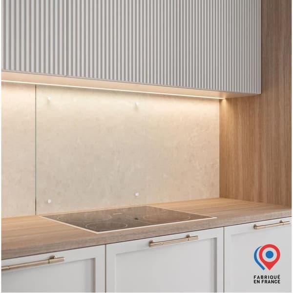 Stänkskydd - Spiskåpsfäste - AURYS - Glas - Transparent - 900*450 - 6 mm - 4 hål