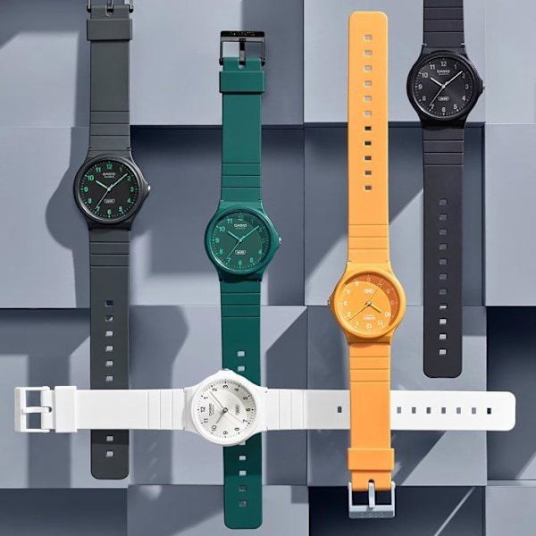 Klocka - CASIO - MQ-24B - Unisex - Gul - Kvarts - Analog