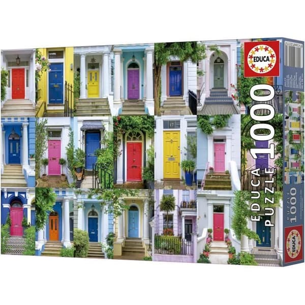 Pussel - EDUCA - Notting Hills portar - 1000 bitar - Tema Arkitektur - 68 x 48 cm