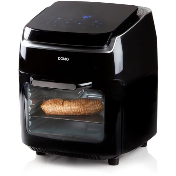 DOMO DO534FR - Deli-Fryer Ugn 10L - Multifunktionell fritös: ugn, roterande funktion och dehydrator - 8 program Svart