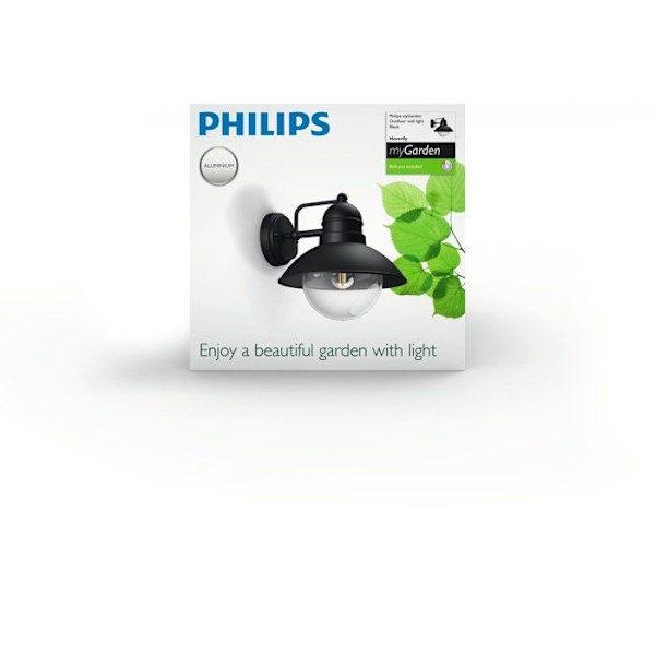 Vägglampa - PHILIPS - Hoverfly - Svart - IP44