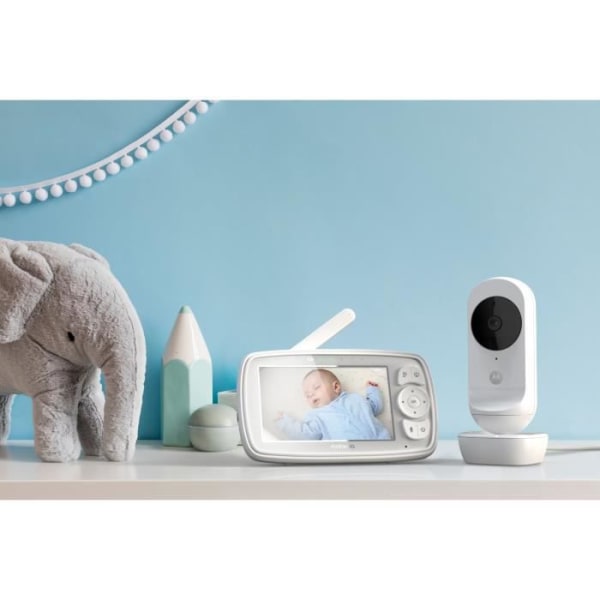 Baby Lyssna VM 44 Anslut 2 i 1 WiFi på Tel + Gd Ecran 4.3 - Temperatur - T -Walkie - Motorola