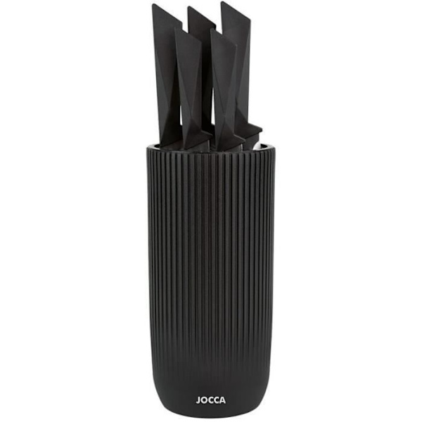 Set med 5 knivar - JOCCA - Polypropylenblock - Svart