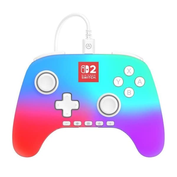 Gamepad - Nintendo Switch 2 - Lumectra - Kabelansluten - Vit - Ström A