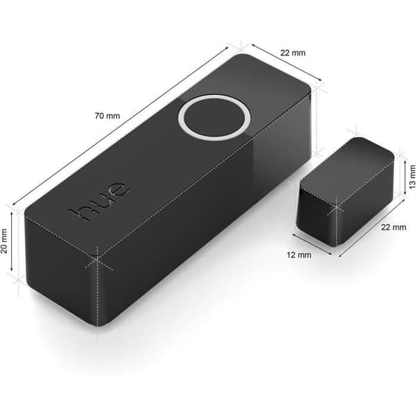 Kontaktsensor - Philips Hue - Säker - Svart - Enkel installation - Styrning via Hue-appen