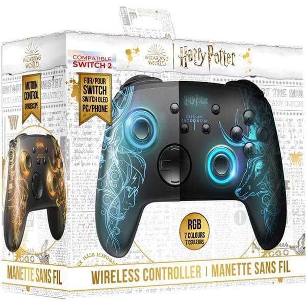 Switch 1 & 2-kontroller - PC Patronus Harry Trådlös RGB