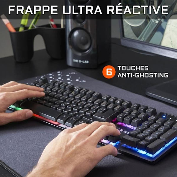 Kombination KRYPTON - THE G -LAB - Retro Wired Gaming Keyboard and Mouse Pack - RGB Lighting
