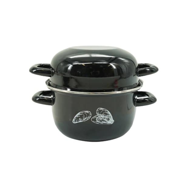 Set med 2 musselkrukor - FACKELMANN - Emaljerad - 20,5 x 26 x 17,5 cm