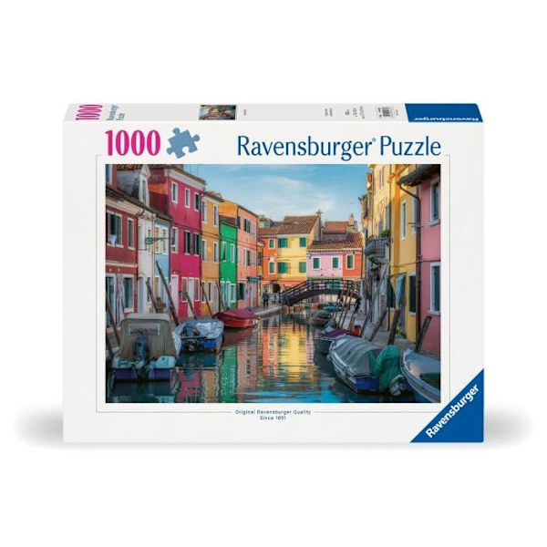 Ravensburger - 1000 bitars pussel-Burano, Italien - Vuxna och barn 14 år - Högkvalitativt pussel - 12000623