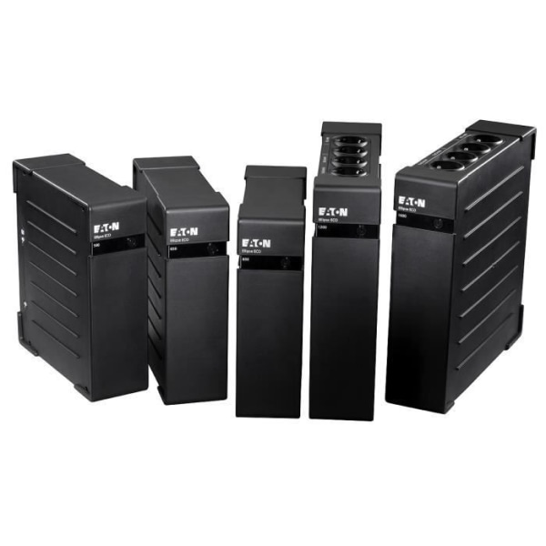 EATON Ellipse EL800USBDIN standby-växelriktare - 800 VA / 500 W - 2U rack / torn - 220 V AC-ingång - 3 x Schuko, 1 x Schuko