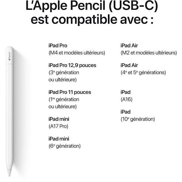 Apple Pencil pennor (USB-C)