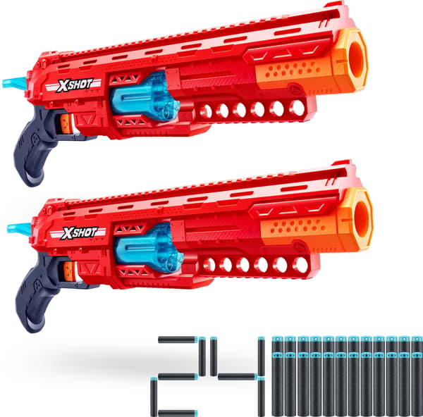 ZURU XSHOT - Pistolkombinationspaket - Excel Caliber blaster - 24 pilar