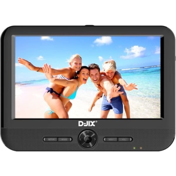 D-JIX PVS 706-50SM Bärbar DVD-spelare 7 Dubbel skärm + nackstödsstöd