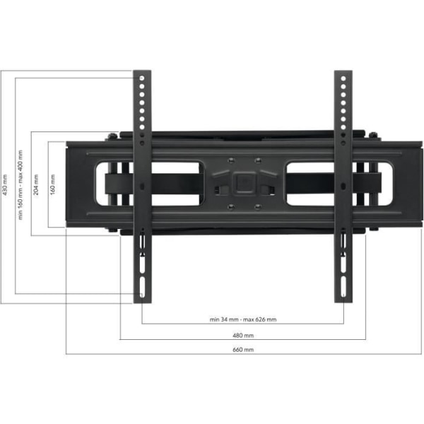 EN FÖR ALLA WM4661 Vipp- och svängbar väggfäste för 32 till 84 cm skärmar
