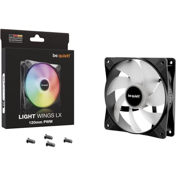 VAR TYST! - Light Wings LX - Chassifläkt - BL120 - 120 mm - PWM