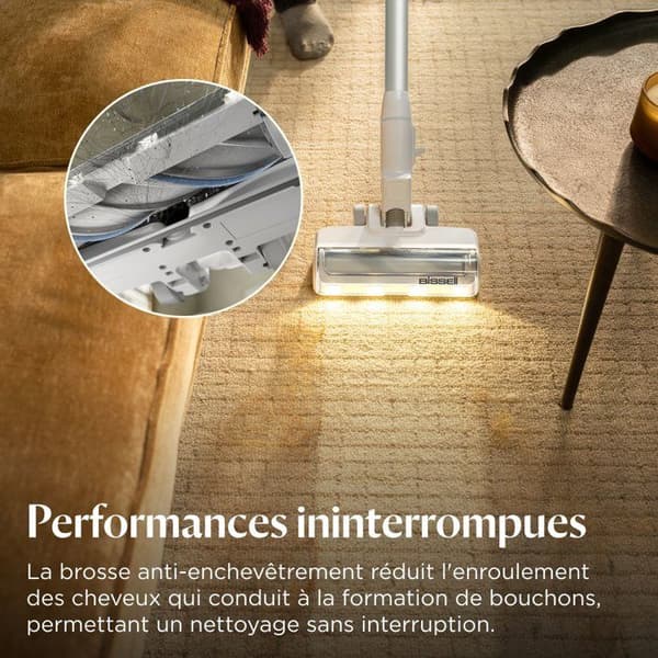 BISSELL Powerclean Sladdlös Dammsugare - 200W - 40 min - 0,4L - Vit/Silver