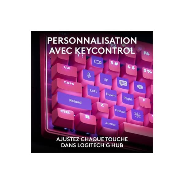 Gamingtangentbord - Trådbundet - Logitech G - Pro X TKL Rapid - AZERTY - Rosa