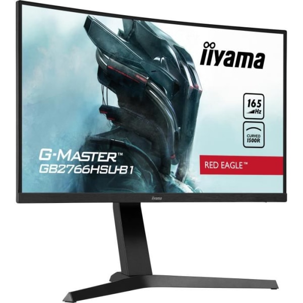 Curved Gaming PC -skärm - IIYAMA GB2766HSU -B1 - G -MASTER - 27 FHD - SAD DAL - 1 MS - 165Hz - HDMI 2.0 / DisplayPort - Freesync