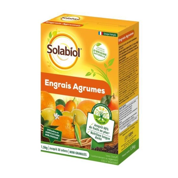 SOLABIOL SOAGY15 Citrusgödselmedel - 1,5 kg